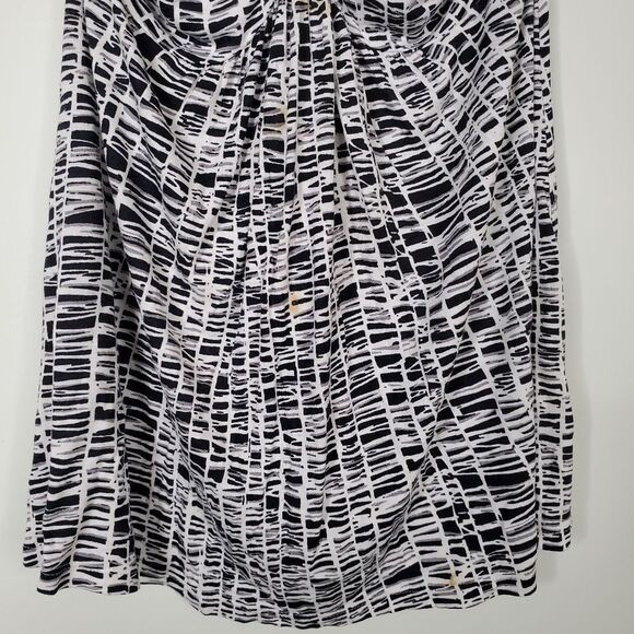 Express Vintage Y2K 2007 Black and White Gold Chain Halter Top Size Small - Picture 3 of 11